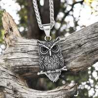 Athena Owl Necklace, Greek Mythology Jewelry, Wisdom Symbol Pendant, Goddess Athena Inspired Gift, O