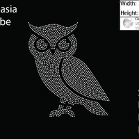 Owl Rhinestone template SVG | DXF |EPS| Cricut, Silhouette | (2119)