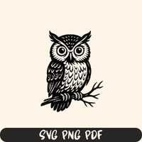 Snowy Owl SVG Cut File for Cricut, Silhouette, Digital Download, Printable Clipart, Commercial Use, 