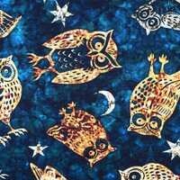 Wild Wood Owl Fabric: Quilting Cotton by Dan Morris - Price by Half Metre
