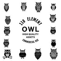 Owl SVG Clipart Bundle: Woodland Silhouette Vector Designs (Instant Download)