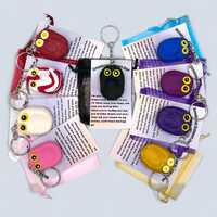 Fidget Owl Worry Stone Keychain: Sensory Grounding Tool 9 Colours