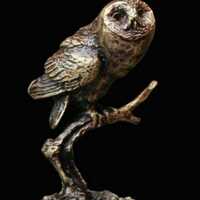 Tawny Owl Bronze Miniature (Butler and Peach)