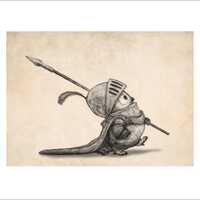 Character drawing of Knight Owl from "Knight Owl & Early Bird"