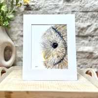 Owl Art Print - Moonlit Gaze
