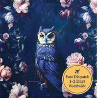 Owl Gothic Fabric moody floral Fabric black floral Fabric gothic Fabric bird fabric