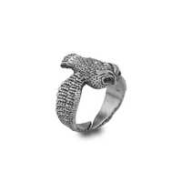 Flying Owl Ring Silver 925, Cute Owl Ring Sterling Silver, Unisex Adjustable Owl Ring, Ring of Wisdo