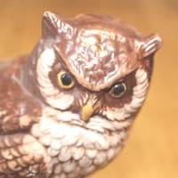 Owl Statue Figurine Evergreen 78 Bird Figure