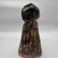 Handmade Ceramic Spirit Bird Owl Sculpture 3B