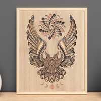 3D Layered Owl Mandala: Mystical Moon Wall Art SVG (Digital Download)