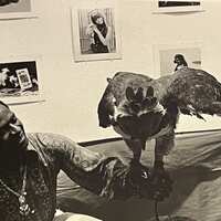 You’re a Wizard! Handsome Owl Trainer in Amazing Shot! - Antique/ Vintage Original Snapshot Ph