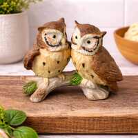 Mid-Century Lefton Porcelain Owl Figurine - Made in Japan
