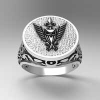 Handmade Sterling Silver Owl Ring: Fleur-de-Lis Wisdom Jewelry