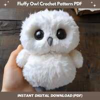 Fluffy Owl Crochet Pattern: Easy Amigurumi Plush Toy (PDF)