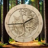 Unique nature-inspired owl wall clock, ideal for the lounge, bedroom, office, or home décor.