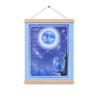Owl Moon Poem Art Print with Magnet Hangers | Whispers Of The Moon Poem Print | Magical Digital Artw