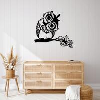 Owl on Branch SVG: Laser Cut Wall Art, CNC, Cricut (Digital Download)