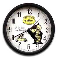 Pennzoil Owls Wall Clock