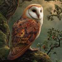 Celtic Barn Owl Celtic Oak cross stitch pattern. Instant PDF Download. 30,200 Stitches.