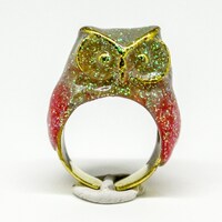 Emerald Owl Ring