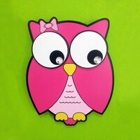 Funny Owl  - Moving eyes Wall Clock