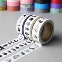 3 Rolls Japanese Washi Tape: Arrow, Rabbit, Owl Designs