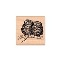 OWL COUPLE STAMP Owls Owl friends rubber stamp love birds rustic wedding anniversary valentine two s