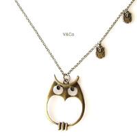 Customized Owl Necklace, Mommy Necklace, Meaningful Gift for Mom Grandma  Friend Sister, Owl Jewelry