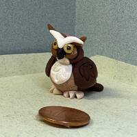 Owl miniatures assortment: Horned, Great Grey, Snowy, and Barn Owls.  Your choice of one.
