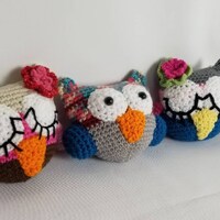 Plush, soft small pillow in Owl shape