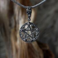 Pentagram Pendant "Morrigan" | Owl pendant  | Witch jewelry | Pentagram necklace for women
