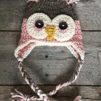 Owl hat; bird hat; gender neutral hat; baby hat.