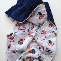 Minky Owl Toddler Blanket (40x50 in)