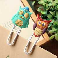 Owl Grandfather & Grandmother Clip Bookmark - Rubber Clip - Paper Clip - Filofax - 2 pcs in
