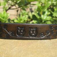 Leather Bracelet for Women, Wide Owl Jewelry, Womens leather bracelet, Leather Wristband Bracelet Wo