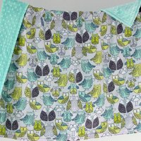 Minky Baby Blanket. Toddler Cot Blanket. Owl Baby Blanket. Cotton Minky Blanket. Baby Shower Gift. M