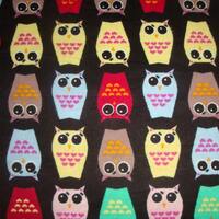 Colorful Cartoon Owls Fabric Print &ndash; 1.5 Yards for Crafts