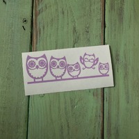 Owl Friends Family Vinyl Decal Sticker