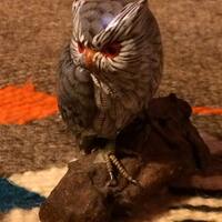 Sale -Vintage Artist Carved Wooden Owl on Branch