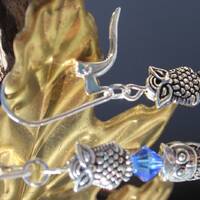 Silver Double Owl Earrings