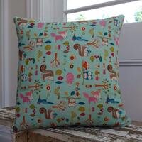 Woodland Creatures Owl Fox Squirrel Snail Cushion cover/pillow 45cm square with EST linen back