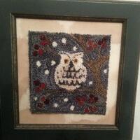 Primitive Punchneedle Snowy Owl Pattern