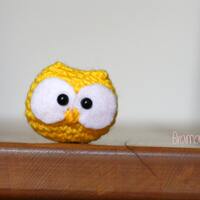 OWL. Personalized gift crochet handmade keychain, kawaii amigurumi animal toy plush, home decor, bir