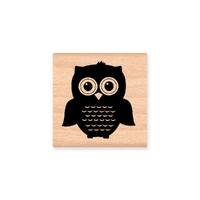 OWL STAMPS Cute Owls ~Large and Small Sizes~Wood Mounted Rubber Stamp by Mountainside Crafts  (48-13