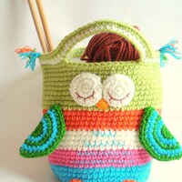 Basket Owl Crochet Pattern Storage Basket Storage Bin Large Crochet Basket Crochet Owl Basket Patter