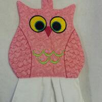 3 pc animal set - Owl dog and cat  towel topper in the hoop embroidery design embroidery machine fil