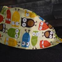 Owl Surgical Cap Scrub Cap-Accessories Nurse Ear Saver Chemo Cap Ready to Ship Free Shipping