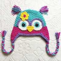 Crochet Owl Hat, Owl Costume, Newborn Photo Prop, Baby Halloween Costume, Toddler Owl Hat, Owl Beani