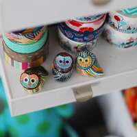 Owl Studies 24, 25, 26 / Barn Owl Totem / Colorful / Geometric / Modern Art Figurine