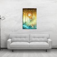 Barn Owl Wall Art | Canvas Print | Home Decor | Animal Wisdom Birds Owls Art | Giclee | Mugwort Psyc